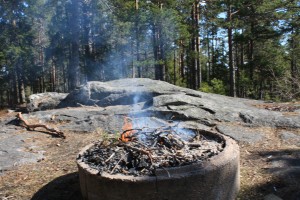 Grillning vid Bulleberget i Rengsjö