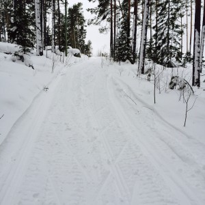 En lång uppförsbacke finns det på slingan.