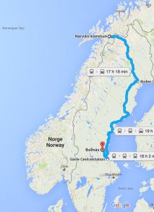 Karta Norge späckhuggarresa 1601